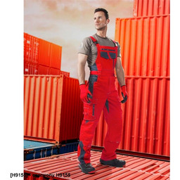 ARDON VISION - spodnie ogrodniczki - czerwony H9155