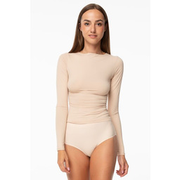 Podkoszulka Simple Longsleeve beżowa z długim rękawem