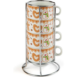 Excelsa Wonderful Ginger zestaw 4 porcelanowych filiżanek