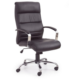 TEKSAS fotel gabinetowy czarny - skóra