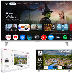Biały Telewizor 12V Smart Tv Qled 32 Thomson