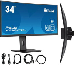 Monitor iiyama ProLite XCB3494WQSN-B5 34" Curved UWQHD VA