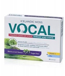 VOCAL pastylki do ssania miękkie o smaku czarnej