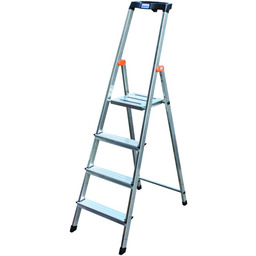 Drabina aluminiowa ze stopniami i uchwytem Krause Safety