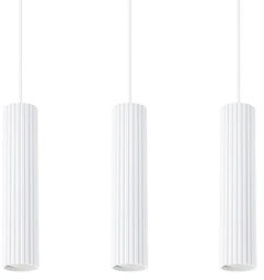 Sollux Potrójna wisząca lampa KARBON SL.1537 podłużna ryflowana