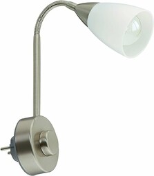 Briloner Lampa wtykowa Flexarm, lampa wtykowa E14, lampka