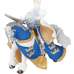 Papo 39952 Król Artur koń niebieski średniowieczny -