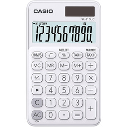KALKULATOR KIESZONKOWY CASIO SL-310UC-WE BIAŁY, 10 CYFROWY WYŚWIETLACZ