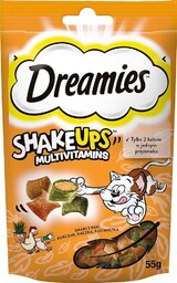 DREAMIES ShakeUps Multivitamins 55g przysmak z kurczakiem, kaczką
