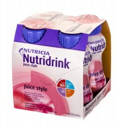 Nutridrink Juice Style truskawka, 4 x 200ml