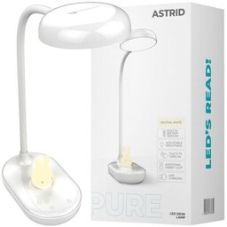 FOREVER LIGHT Lampka biurkowa Pure FLB-30 Astrid Biała