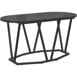 Edinos Premium Czarny owalny stolik kawowy industrialny czarny