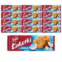 San Łakotki Herbatniki kokosowe 168 g x 12