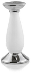 Świecznik ceramiczny Polnix Moon 31.089 biało-srebrny 18