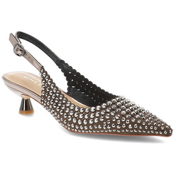Alma En Pena Srebrne Czółenka Eleganckie Buty Damskie