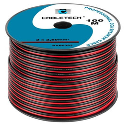 Cabletech Kabel głośnikowy CCA 2.5mm czarno-czerwony