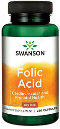 SWANSON Folic Acid 800mcg 250caps