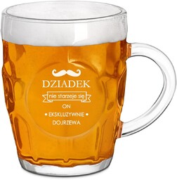 Bąbelkowy kufel na piwo dla dziadka