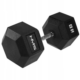 Hantla gumowana Sztangielka ciężarek 60kg Hex Pro Hms