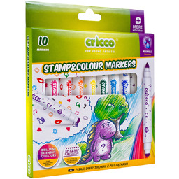 Pisaki dwustronne z pieczątkami, 10 sztuk