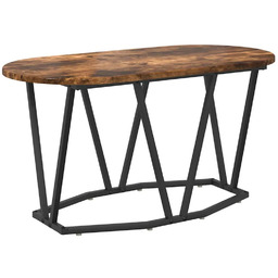 Edinos Premium Nowoczesny owalny stolik kawowy dąb wędzony