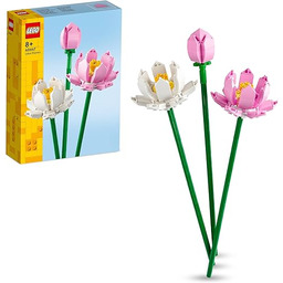 LEGO Creator Botanicals Kwiaty lotosu, 3 Sztuczne Kwiaty