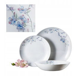 Ambition Serwis Obiadowy Linum Niebieskie Kwiaty Kwiatki