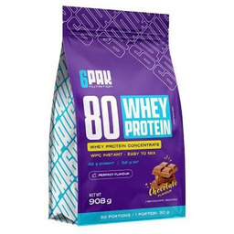 6Pak Nutrition 80 Whey Protein smak czekoladowy, 908