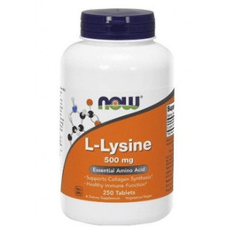 NOW FOODS L-LYSINE 500mg, 250 tabletek -> Odbiór