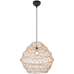 Lampa wisząca w stylu BOHO z ratanowym kloszem