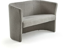 Sofa CLOSE, 2-osobowa, tkanina, jasnoszary