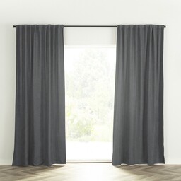 Zasłona BASIC na taśmie marszczącej 140x260cm szary szenil