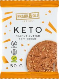 Frank&Oli Keto, miękkie ciasteczko, peanut butter, 50 g