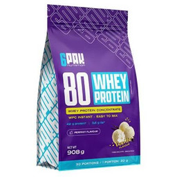 6Pak Nutrition 80 Whey Protein smak waniliowy, 908