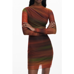 DESIGUAL KRÓTKA SUKIENKA DAMSKA POMARAŃCZOWA