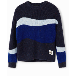 Sweter z tkaniny żakardowej fale