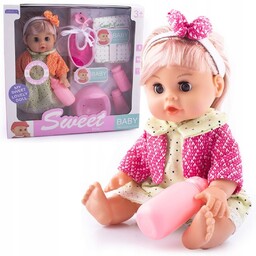 Lalka Bobas Mówiąca, Sikająca, Długie Włosy + Akcesoria