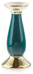 Świecznik ceramiczny Polnix Emerald & Gold 31.138 butelkowa