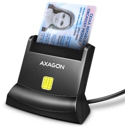 Axagon CRE-SM4N Czytnik kart identyfikacyjnych USB, 1,3m kabel