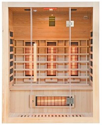 Sauna na podczerwień 4-osobowa 150x120 cm grzejniki kwarcowe