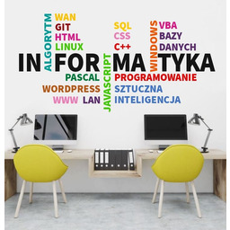 Informatyka- naklejka na ścianę
