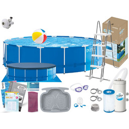 Basen Intex 457x122 Stelażowy Ogrodowy 28242 16w1