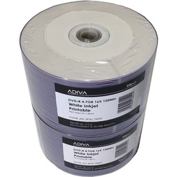 Adiva DVD+R 4.7GB 16x white Inkjet Printable szpindel