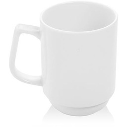 Kubek sztaplowany 250 ml z uchem Bianco biały