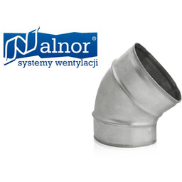Kolano wentylacyjne tłoczone SPIRO krótkie 45 125mm (BPK-125-45)