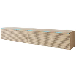 Szafka RTV ryflowana lamele LED Gaja Lowboard D180