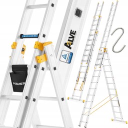 Drabina aluminiowa wielofunkcyjna profesjonalna Forte 3x12 magnes Krause