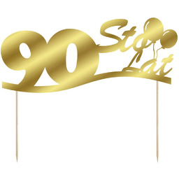 Topper papierowy na tort 90 sto lat -