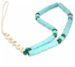 Guess zawieszka GUSTPEARP Phone Strap niebieski Heishi Beads