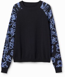 Sweter z rękawami w kwiaty